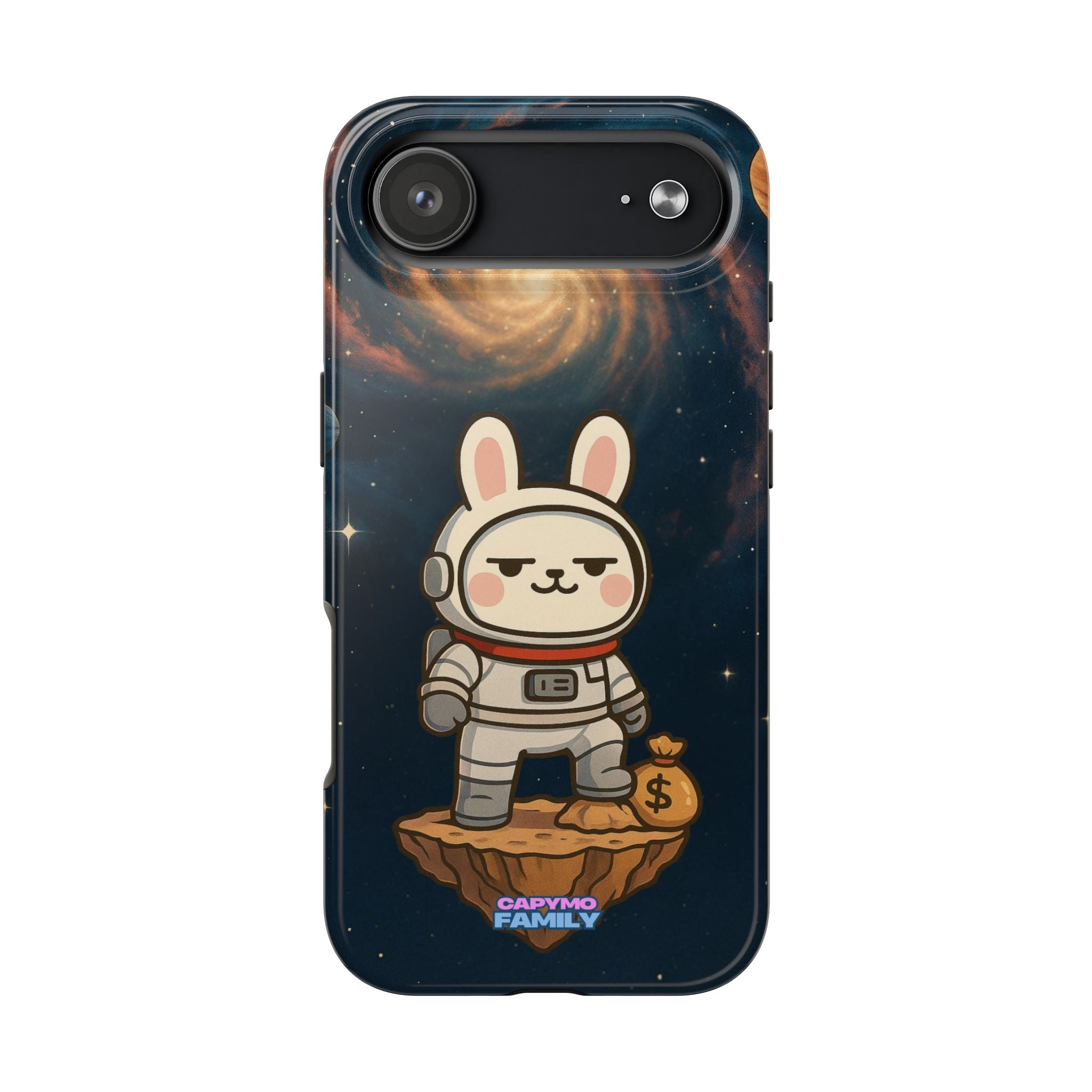 Capymo Family Cute Cartoon Bunny Tough Phone Case –Cute Astronaut  Bunny "Toto" Phone Case