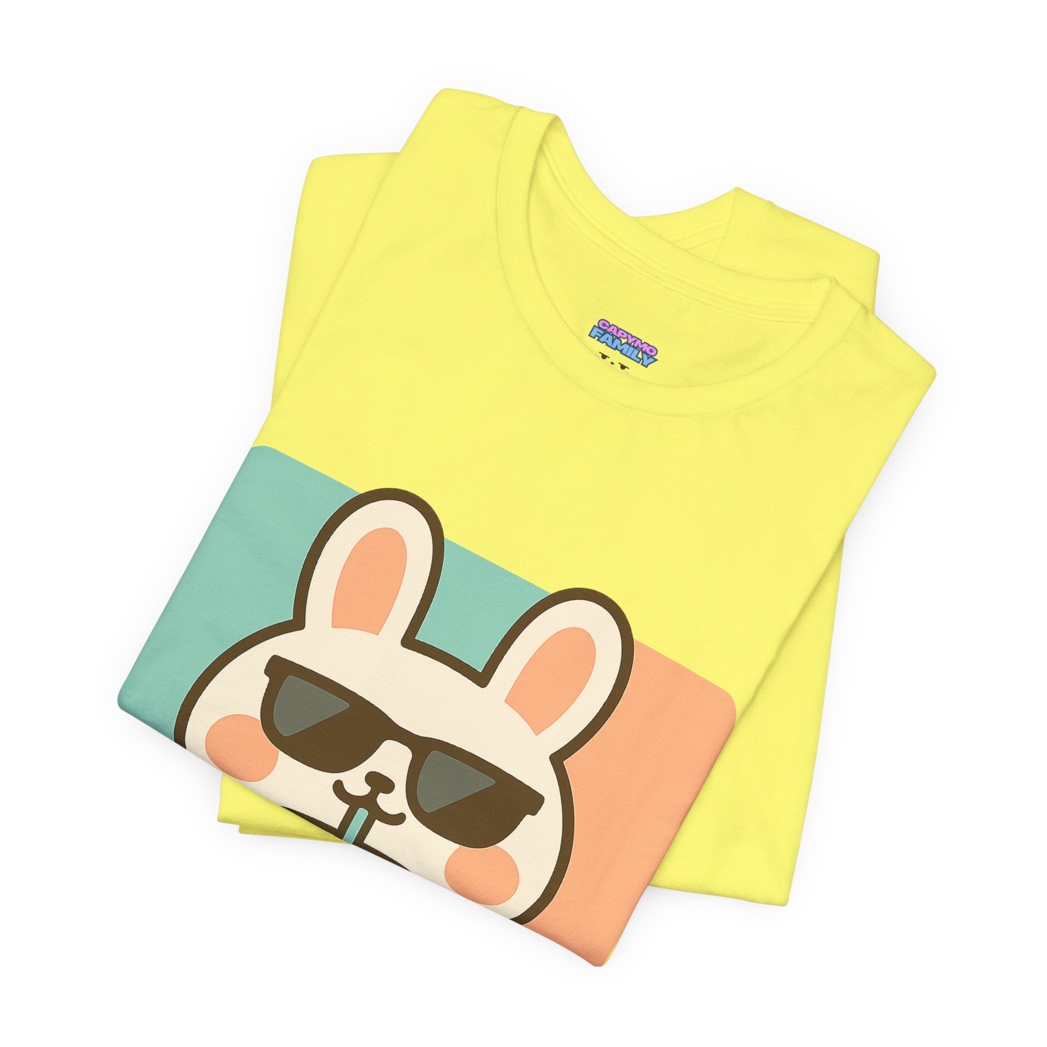 Capymo Family Charming Bunny Graphic Tee, Cute Animal Shirt, Casual Wear, Soft Unisex Tee, Perfect Gift for Animal Lovers, Everyday Fashion