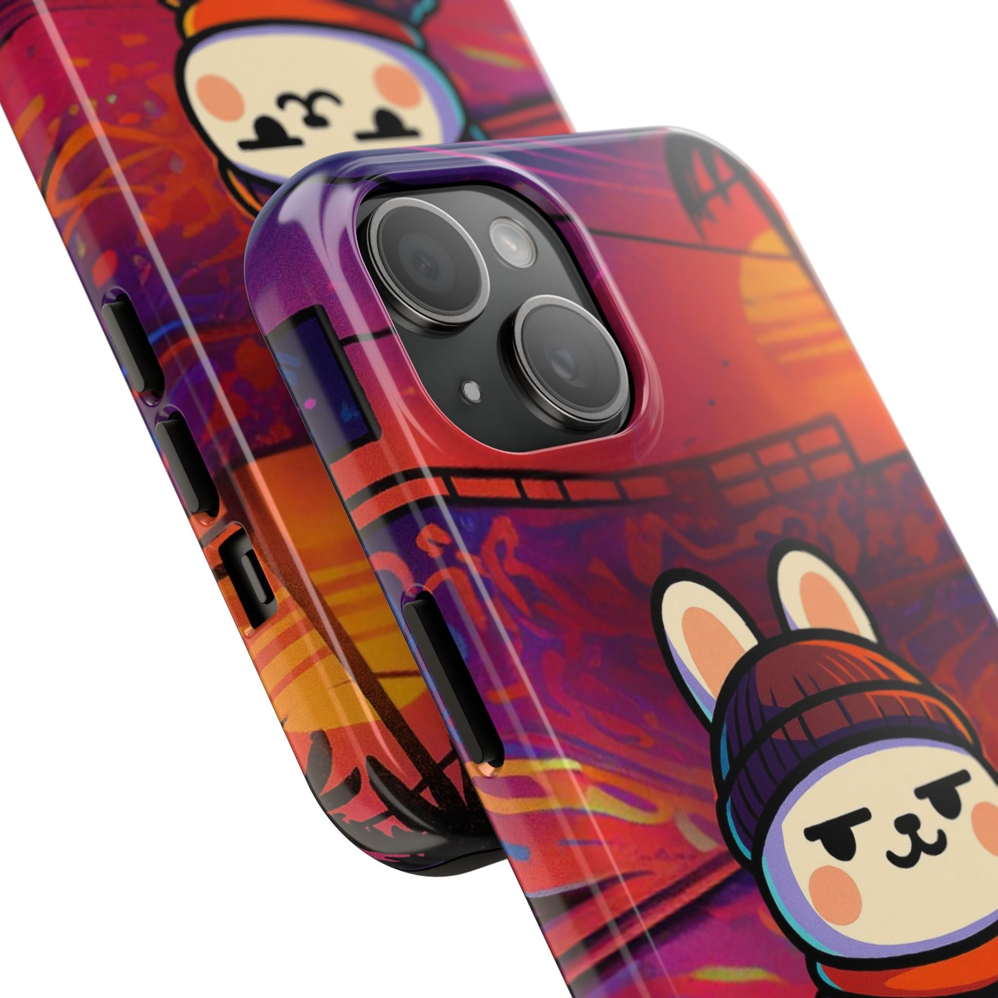 Capymo Family Sunset Skate Bunny Phone Case – Vibrant Skatepark Bunny "Toto" Phone Case