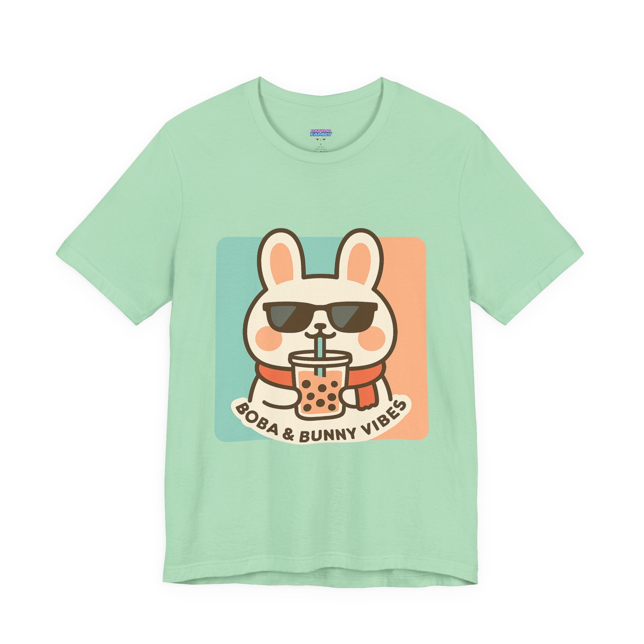 Capymo Family Charming Bunny Graphic Tee, Cute Animal Shirt, Casual Wear, Soft Unisex Tee, Perfect Gift for Animal Lovers, Everyday Fashion