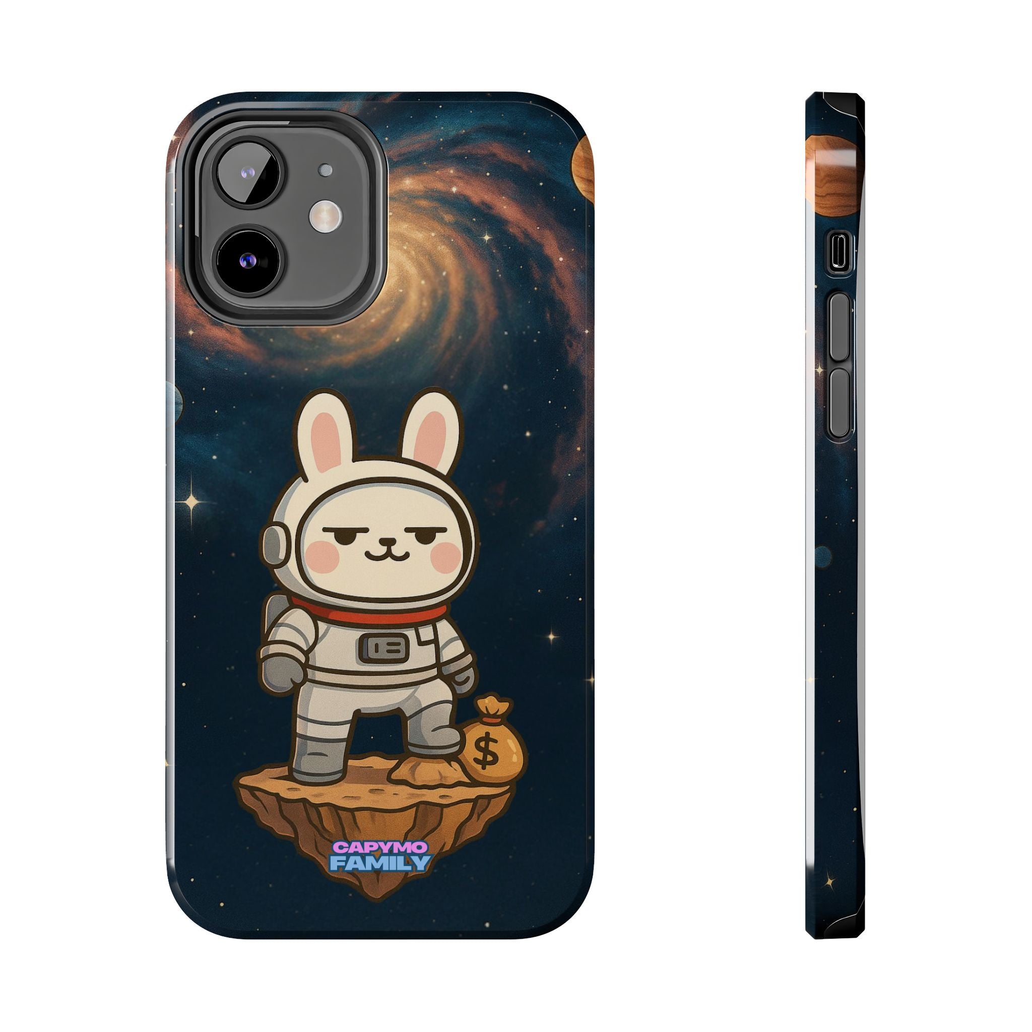 Capymo Family Cute Cartoon Bunny Tough Phone Case –Cute Astronaut  Bunny "Toto" Phone Case