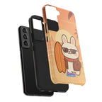 Capymo Family Sunset Surf Bunny Phone Case – Tropical Beach Skateboard Bunny "Toto" Phone Case