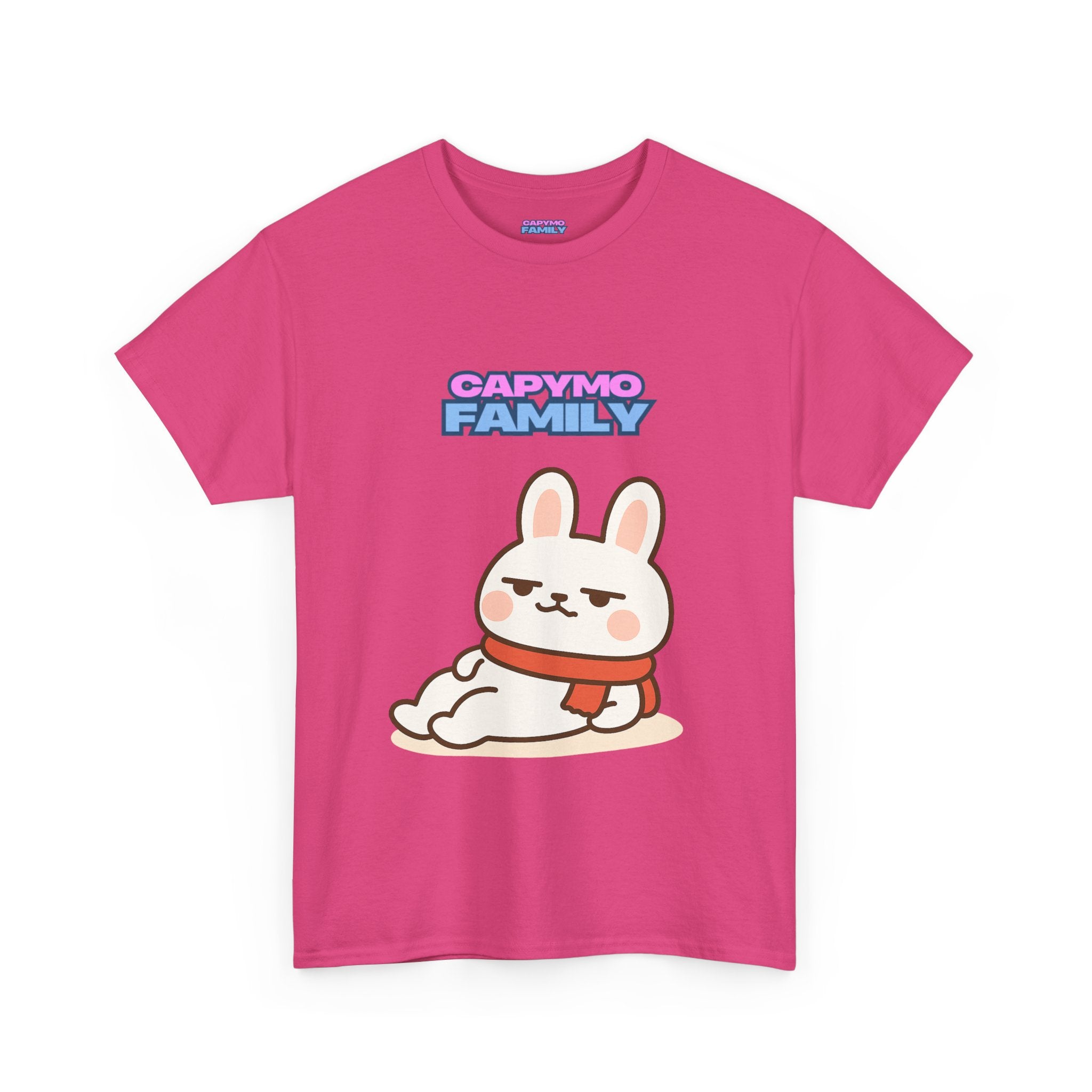 Capymo Family Cute Cartoon Family Tee, Unisex Graphic T-Shirt, Gifts for Animal Lovers, Funny Casual Wear, Birthday and Holiday Apparel