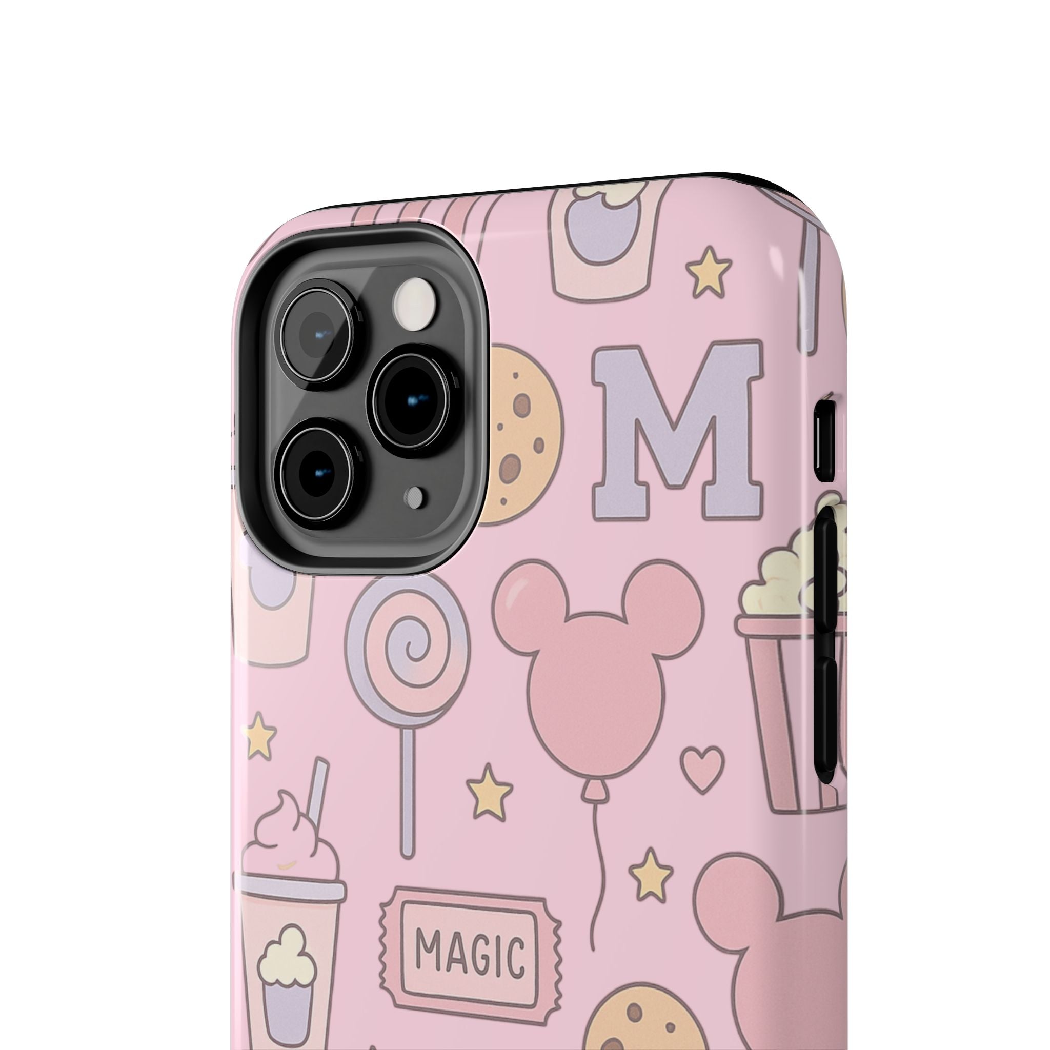 Capymo Family Kawaii Magic Snack Phone Case – Pastel Candy, Popcorn & Cookie Pattern Cover