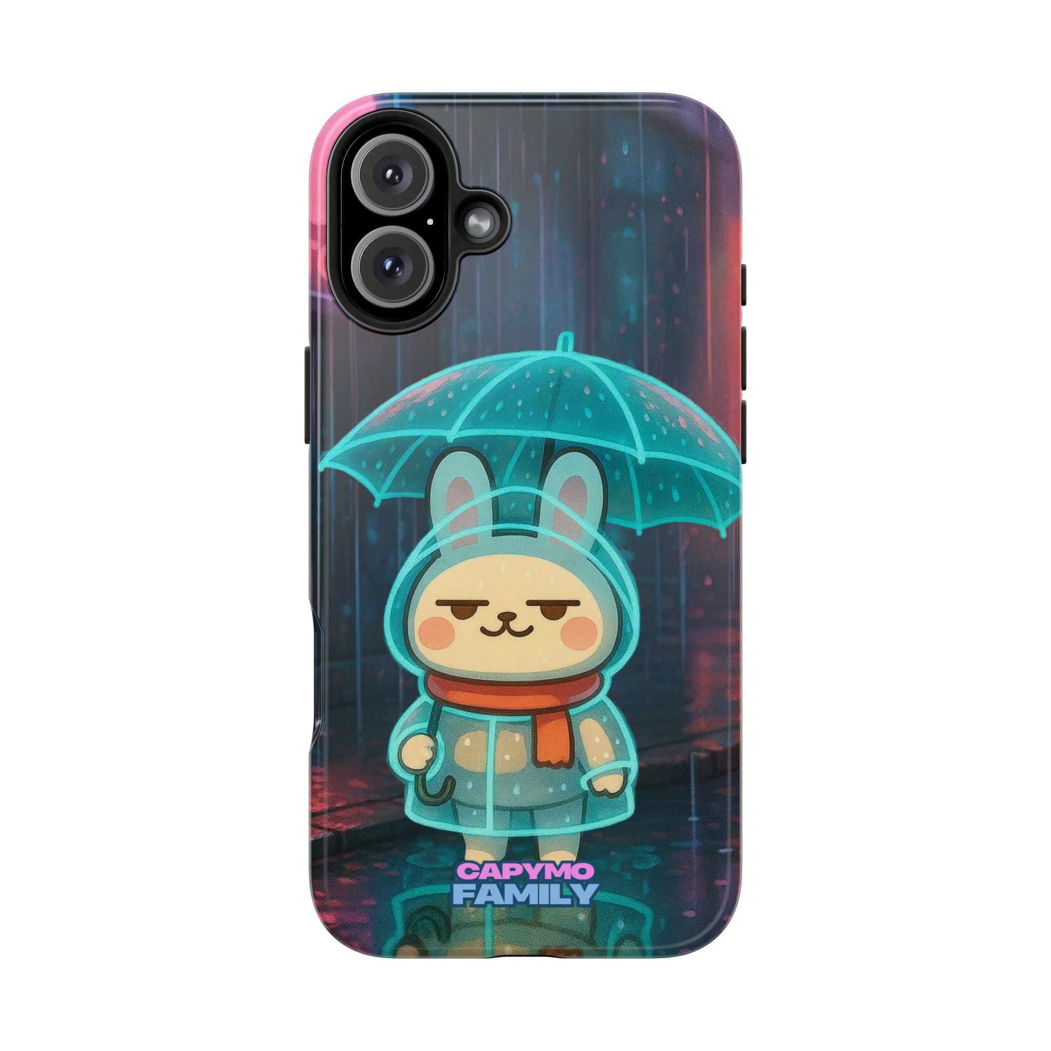 Capymo Family Cute Bunny Phone Case - Cyber Umbrella Bunny "Toto" Phone Case