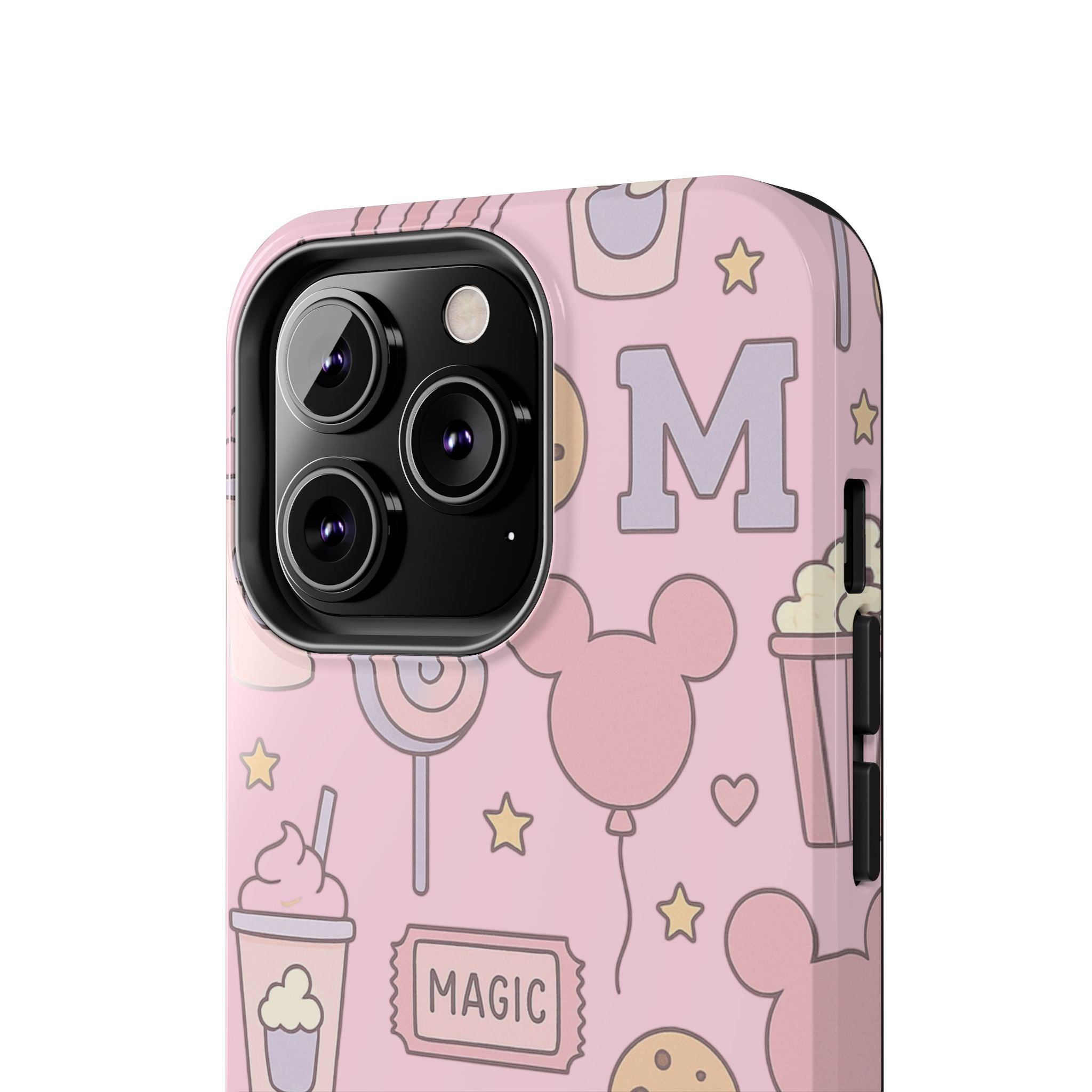 Capymo Family Kawaii Magic Snack Phone Case – Pastel Candy, Popcorn & Cookie Pattern Cover