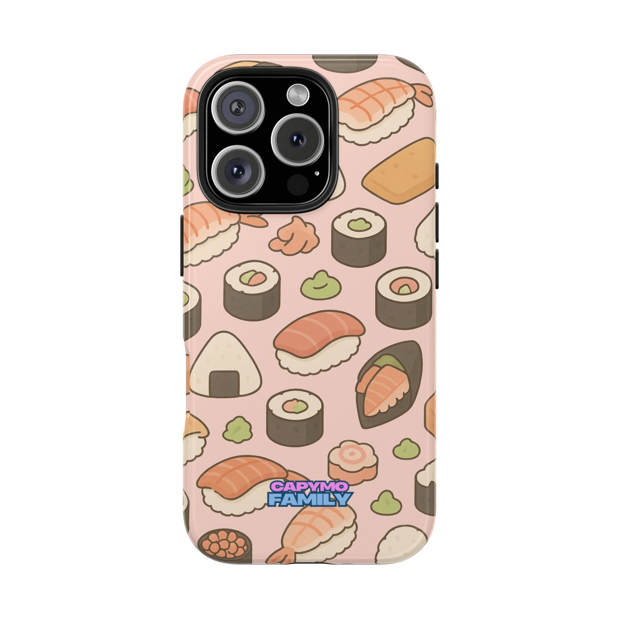 Capymo Family Kawaii Sushi Phone Case – Cute Sushi Pattern Phone Case