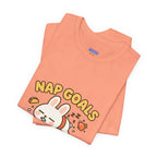 Capymo Family Kawaii Bunny Soft Cotton T-Shirt – "Nap Goals" "Toto" The Bunny Cute Tee (Unisex)