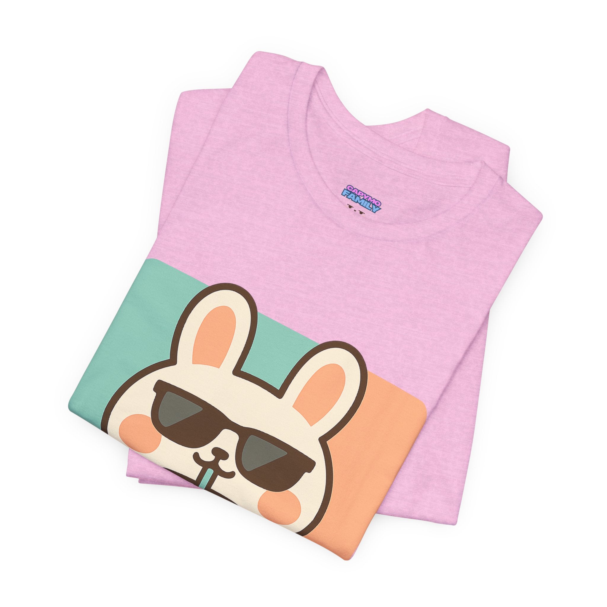 Capymo Family Charming Bunny Graphic Tee, Cute Animal Shirt, Casual Wear, Soft Unisex Tee, Perfect Gift for Animal Lovers, Everyday Fashion