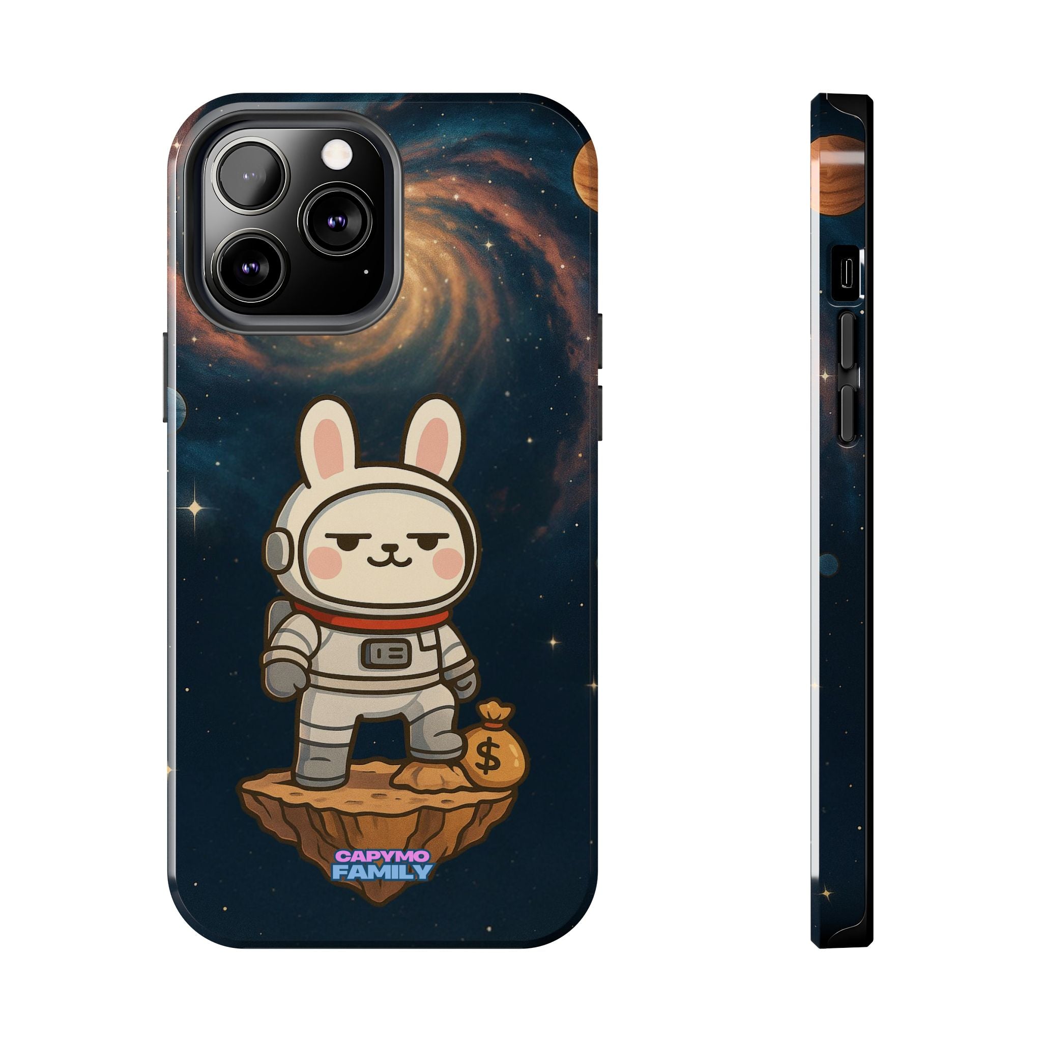Capymo Family Cute Cartoon Bunny Tough Phone Case –Cute Astronaut  Bunny "Toto" Phone Case