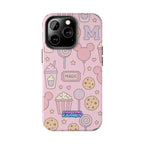 Capymo Family Kawaii Magic Snack Phone Case – Pastel Candy, Popcorn & Cookie Pattern Cover