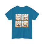 Capymo Family Themed Cute Animal Tee, Cute Cartoon T-Shirt, Bunny Graphic Tee, Funny Family Shirt, Adorable Unisex Cotton Tee