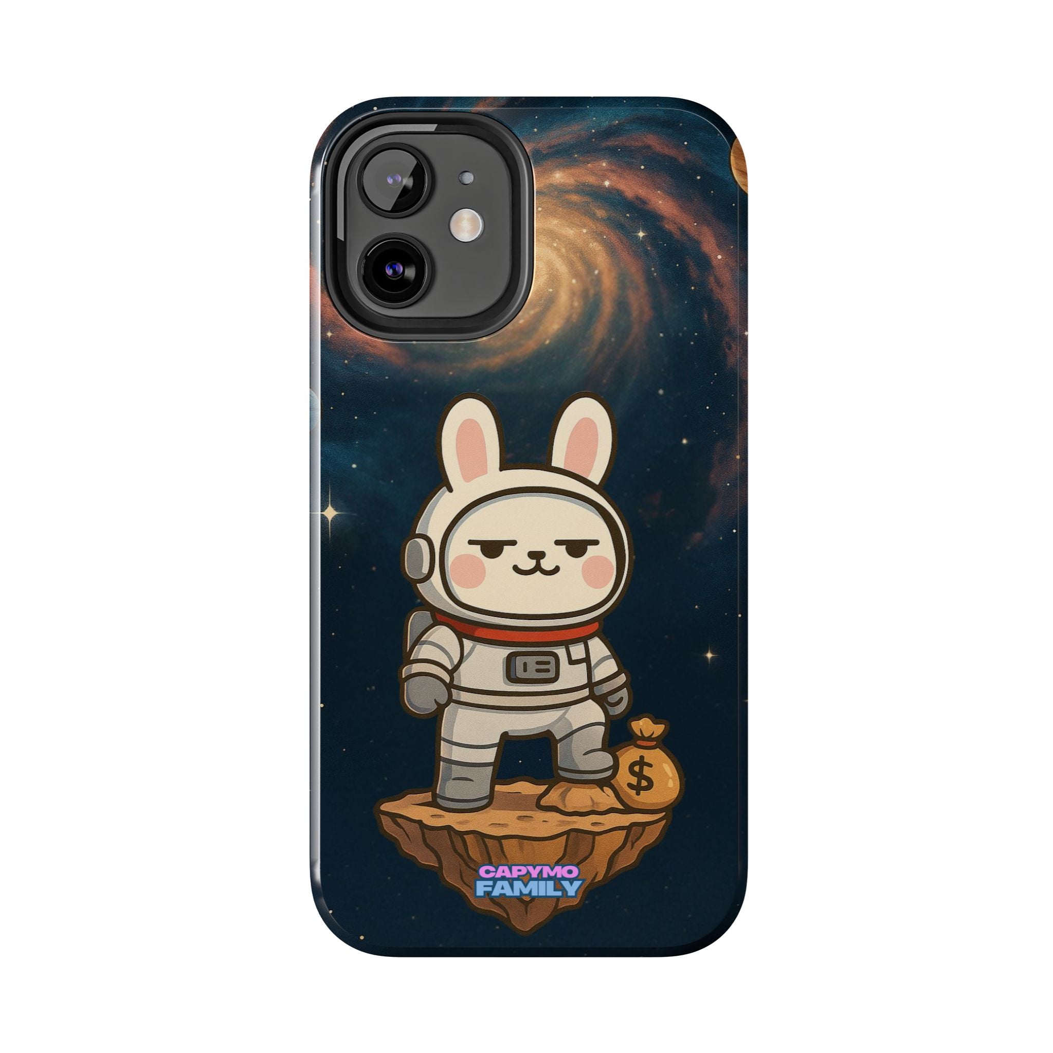 Capymo Family Cute Cartoon Bunny Tough Phone Case –Cute Astronaut  Bunny "Toto" Phone Case