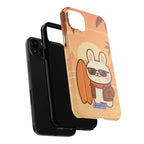 Capymo Family Sunset Surf Bunny Phone Case – Tropical Beach Skateboard Bunny "Toto" Phone Case