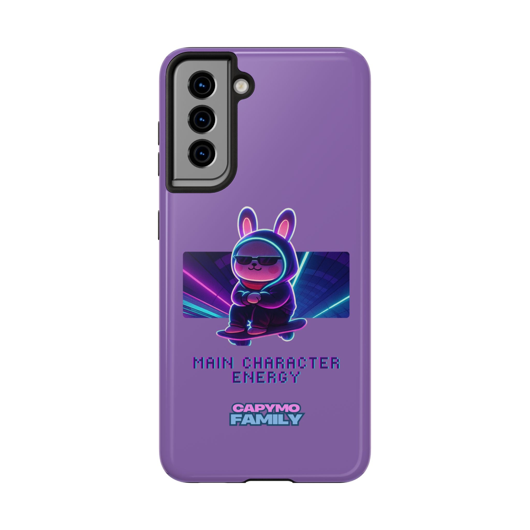 Capymo Family “Main Character Energy” Phone Case – Cyber Bunny Toto Aesthetic Cover