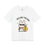 Capymo Family Kawaii Bunny Soft Cotton T-Shirt – "Secure the Bag" "Toto" The Bunny Cute Tee (Unisex)
