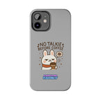 Capymo Family “No Talkie Before Coffee” Phone Case – Grumpy Bunny Morning Mood
