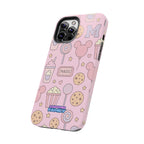 Capymo Family Kawaii Magic Snack Phone Case – Pastel Candy, Popcorn & Cookie Pattern Cover