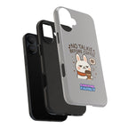 Capymo Family “No Talkie Before Coffee” Phone Case – Grumpy Bunny Morning Mood