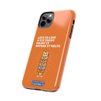 Capymo Family Ice Cream Cat Quote Phone Case – Cute Orange iPhone Cover with Motivational Saying