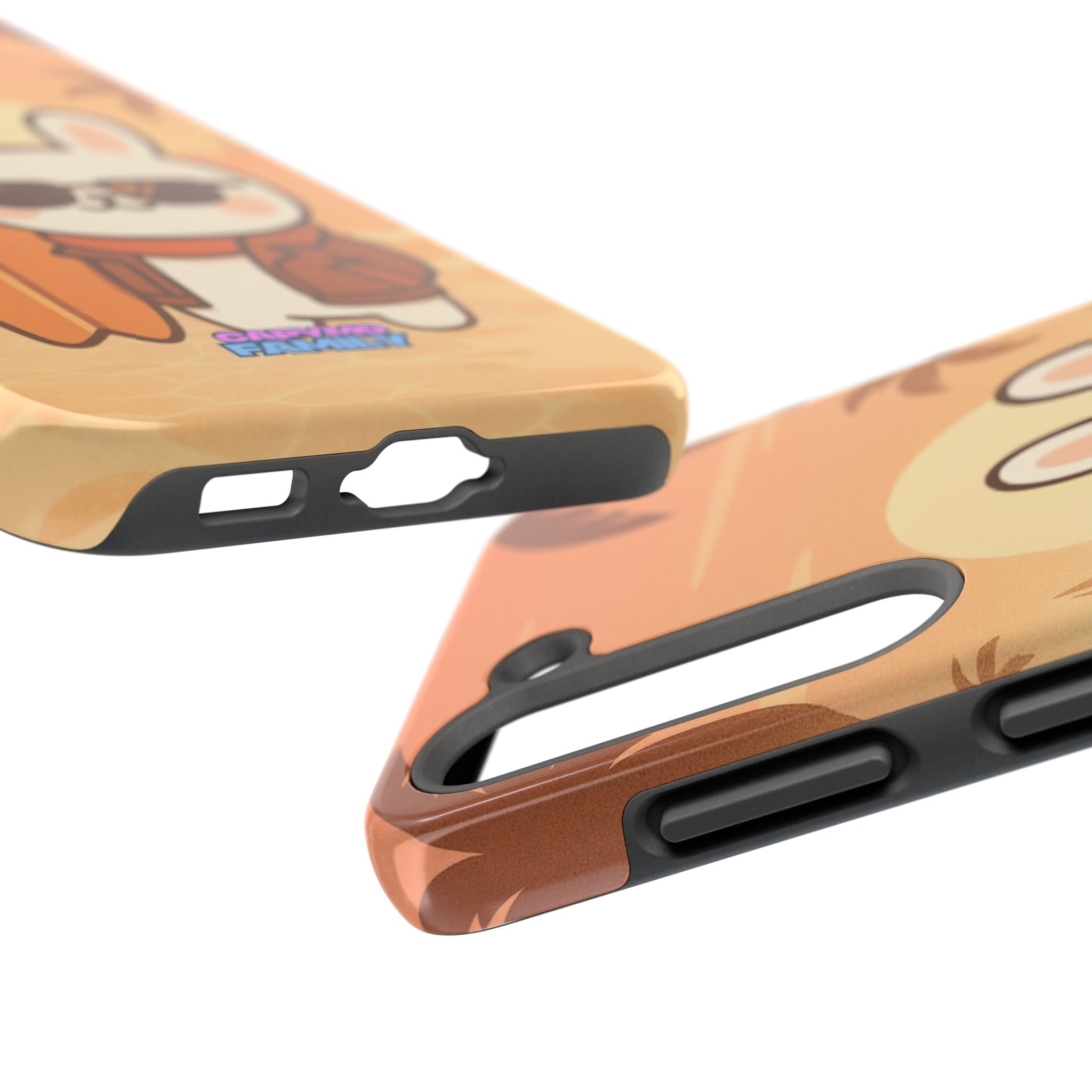 Capymo Family Sunset Surf Bunny Phone Case – Tropical Beach Skateboard Bunny "Toto" Phone Case