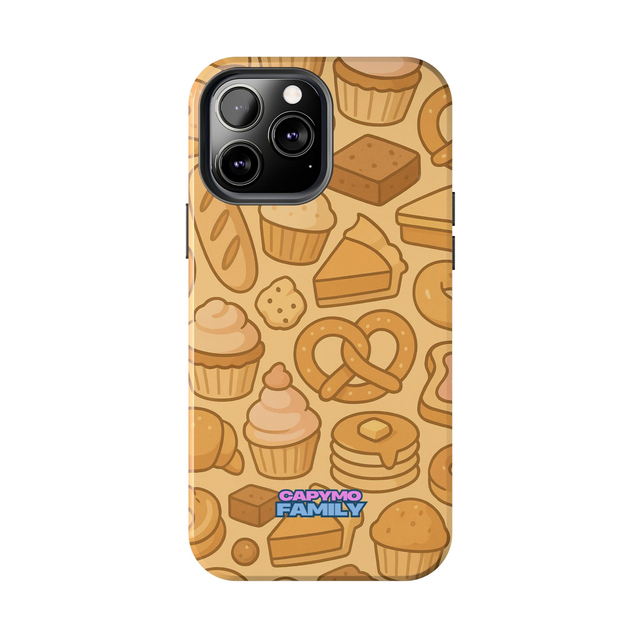 Capymo Family Kawaii Dessert Phone Case – Cute Aesthetic iPhone Cover with Pastry & Sweets Pattern