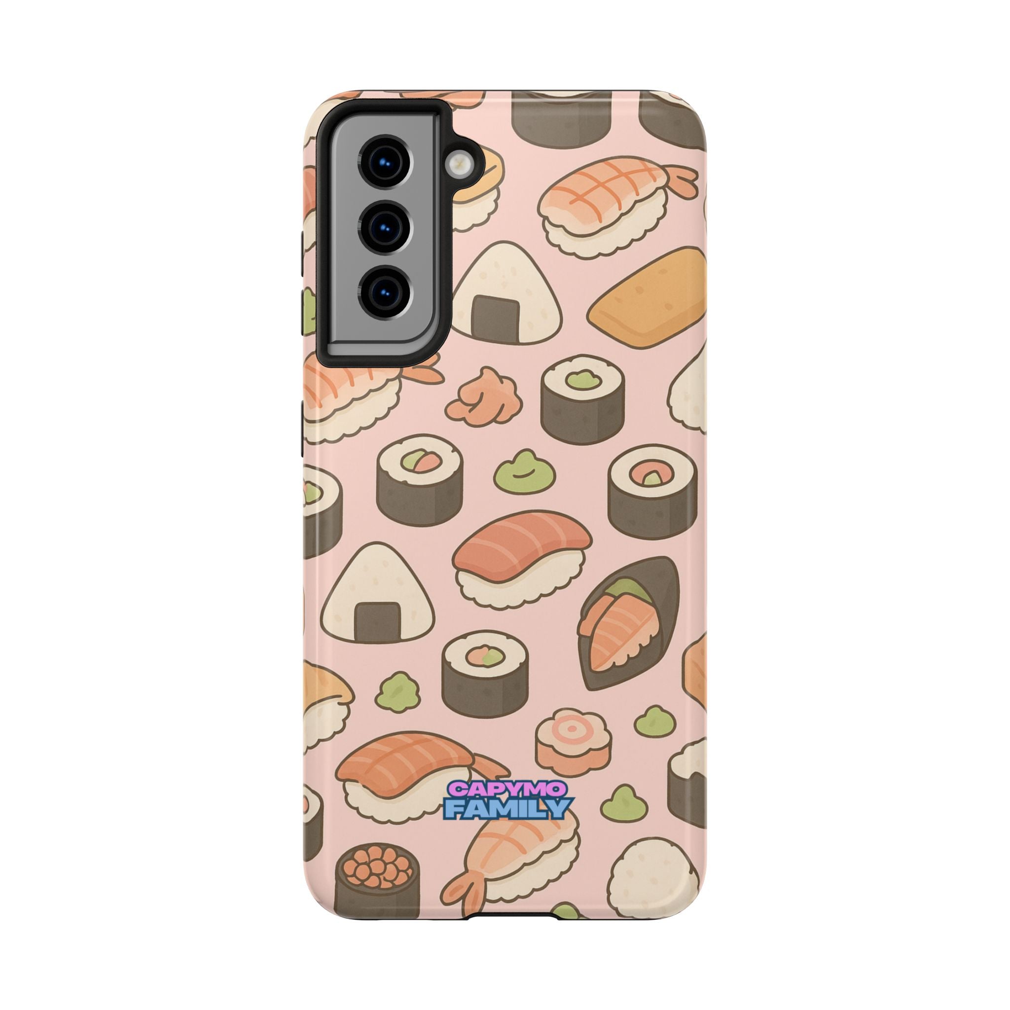 Capymo Family Kawaii Sushi Phone Case – Cute Sushi Pattern Phone Case