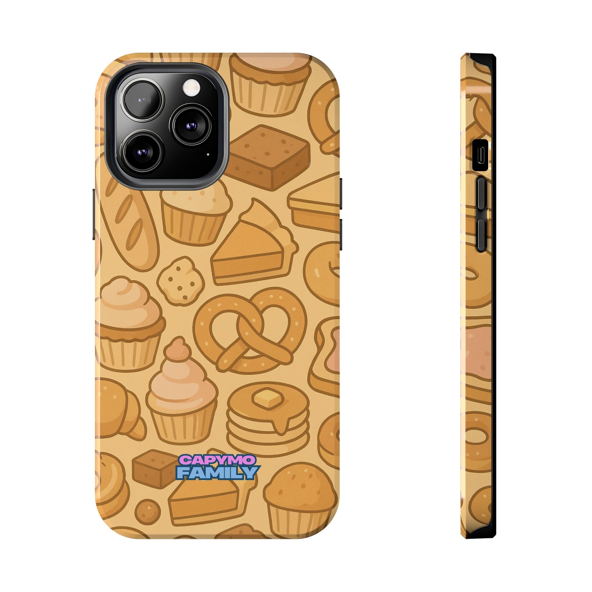 Capymo Family Kawaii Dessert Phone Case – Cute Aesthetic iPhone Cover with Pastry & Sweets Pattern