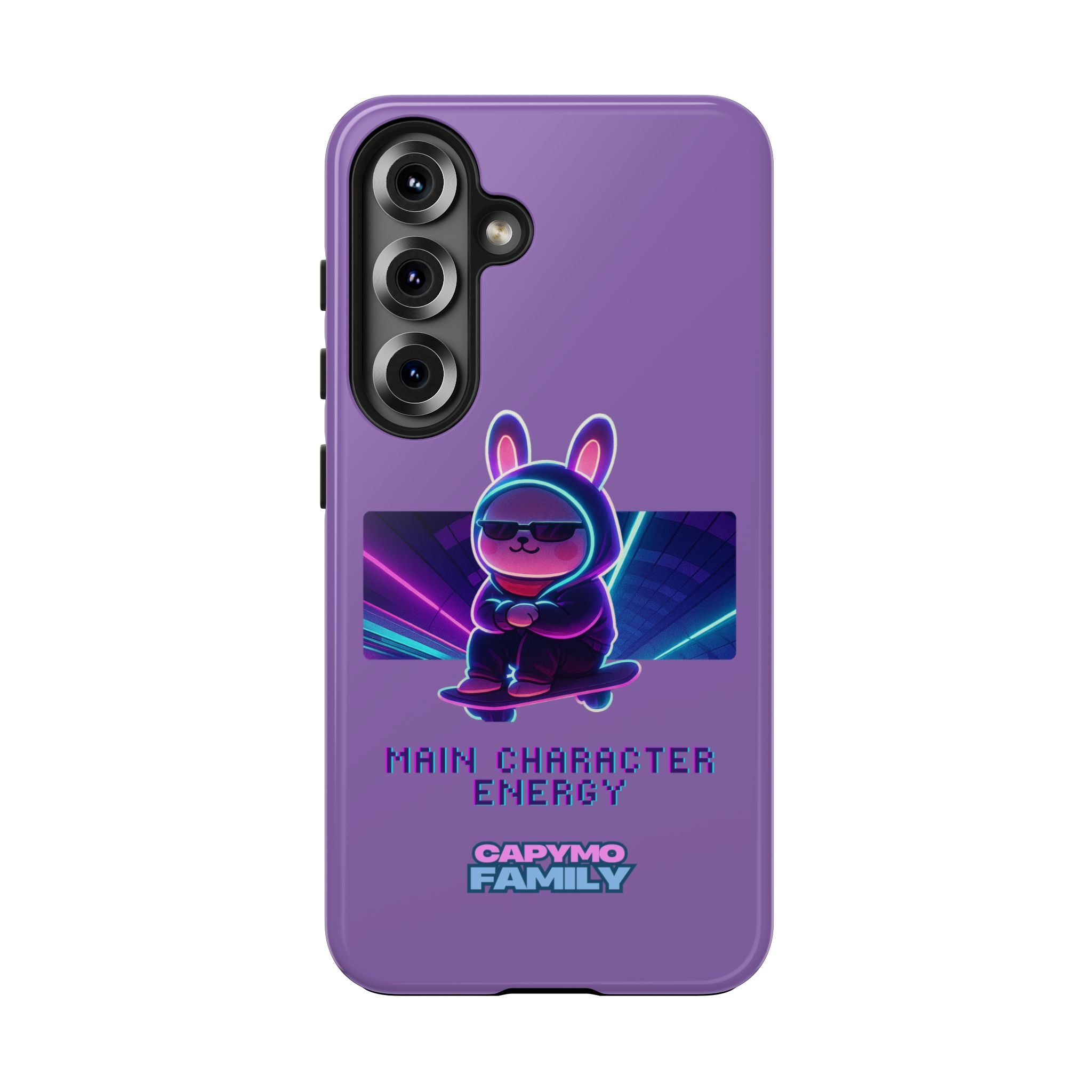 Capymo Family “Main Character Energy” Phone Case – Cyber Bunny Toto Aesthetic Cover