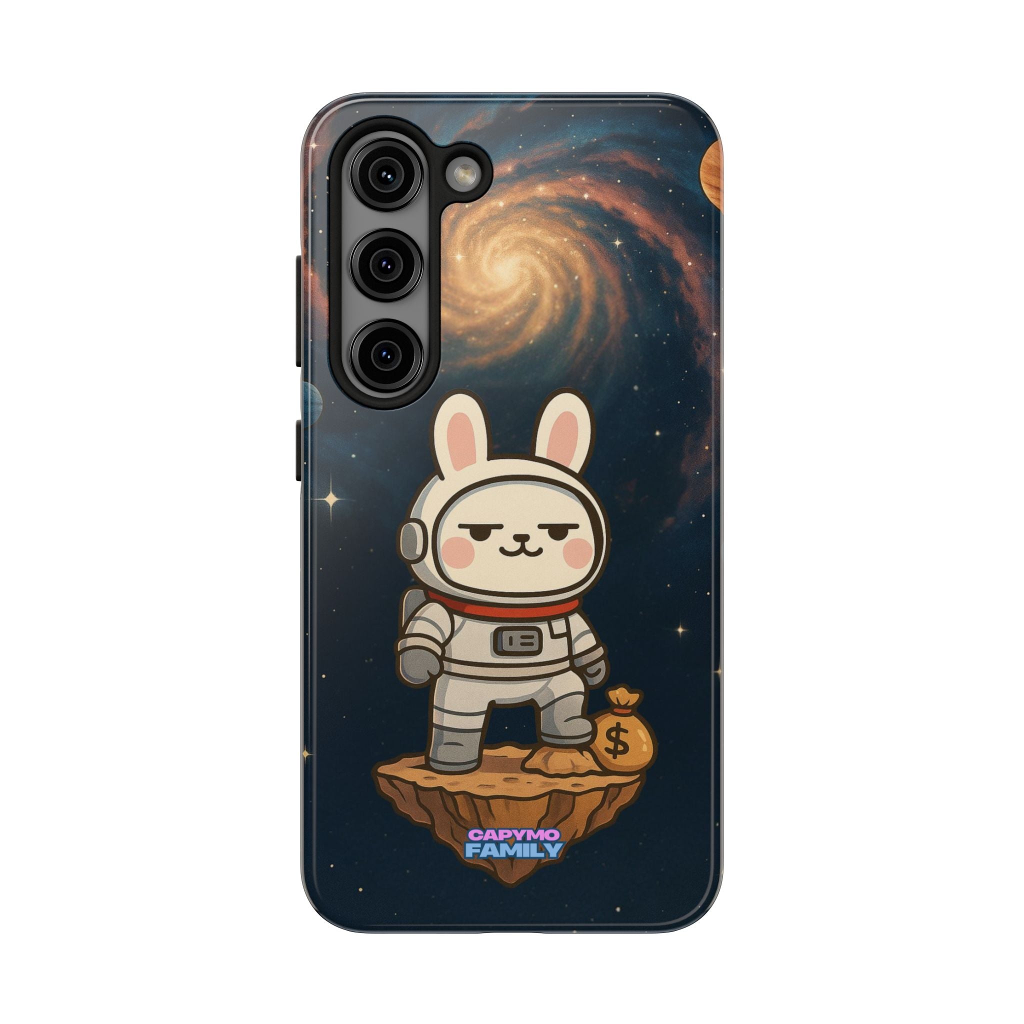 Capymo Family Cute Cartoon Bunny Tough Phone Case –Cute Astronaut  Bunny "Toto" Phone Case