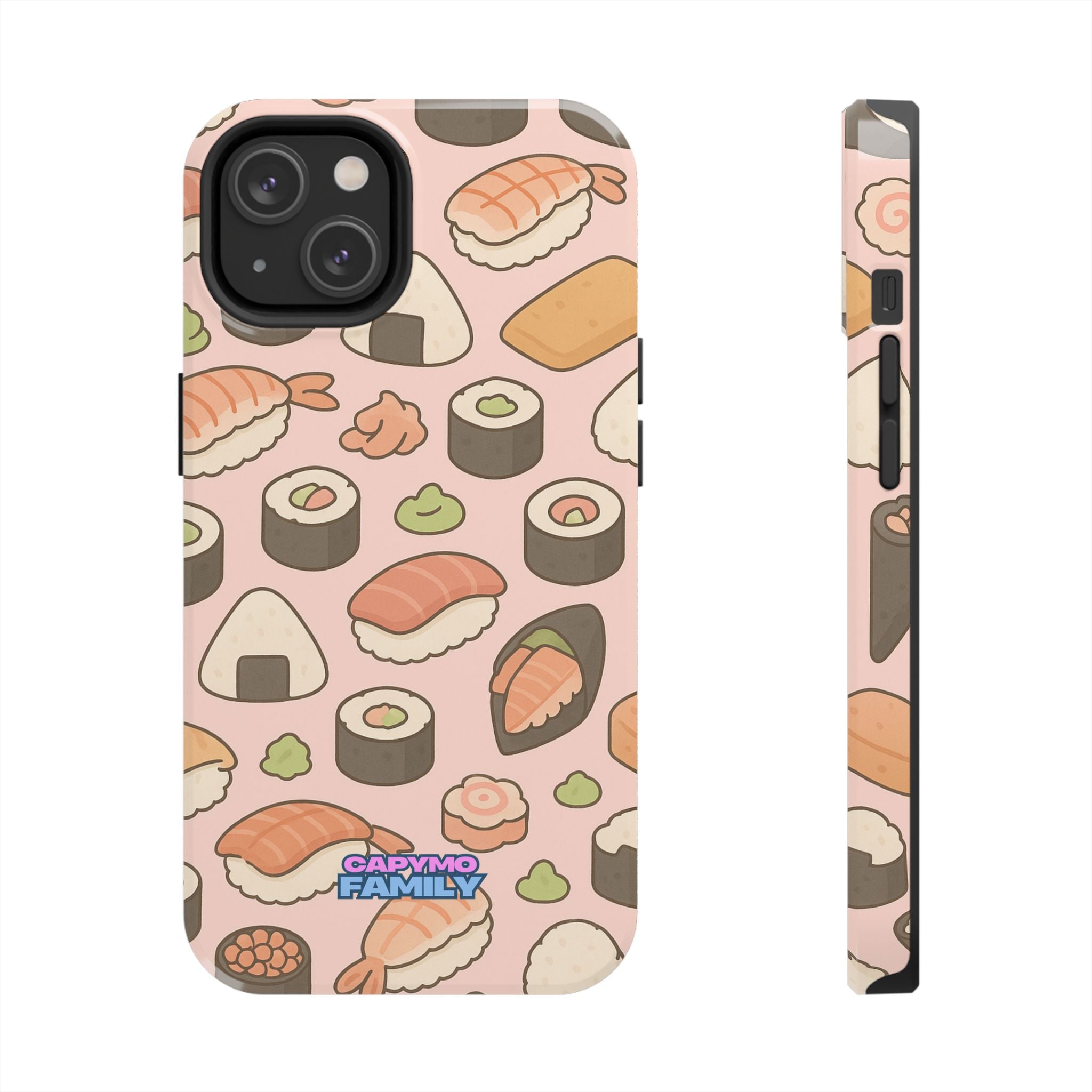 Capymo Family Kawaii Sushi Phone Case – Cute Sushi Pattern Phone Case
