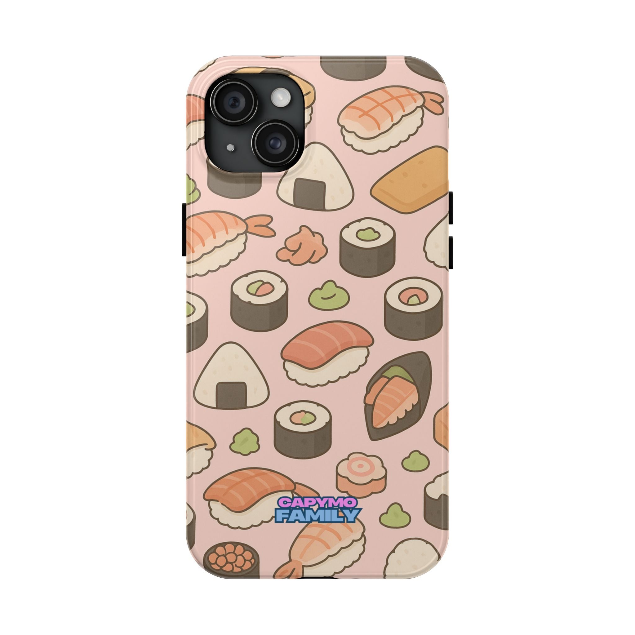Capymo Family Kawaii Sushi Phone Case – Cute Sushi Pattern Phone Case