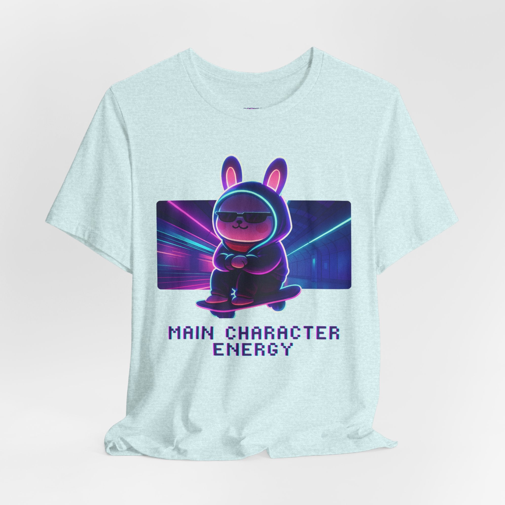 Capymo Family Kawaii Bunny Soft Cotton T-Shirt – "Main Character Energy" "Toto" The Bunny Cute Tee (Unisex)