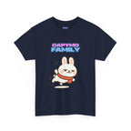 Capymo Family Themed Cute Animal Tee, Cute Cartoon T-Shirt, Bunny Graphic Tee, Funny Family Shirt, Adorable Unisex Cotton Tee