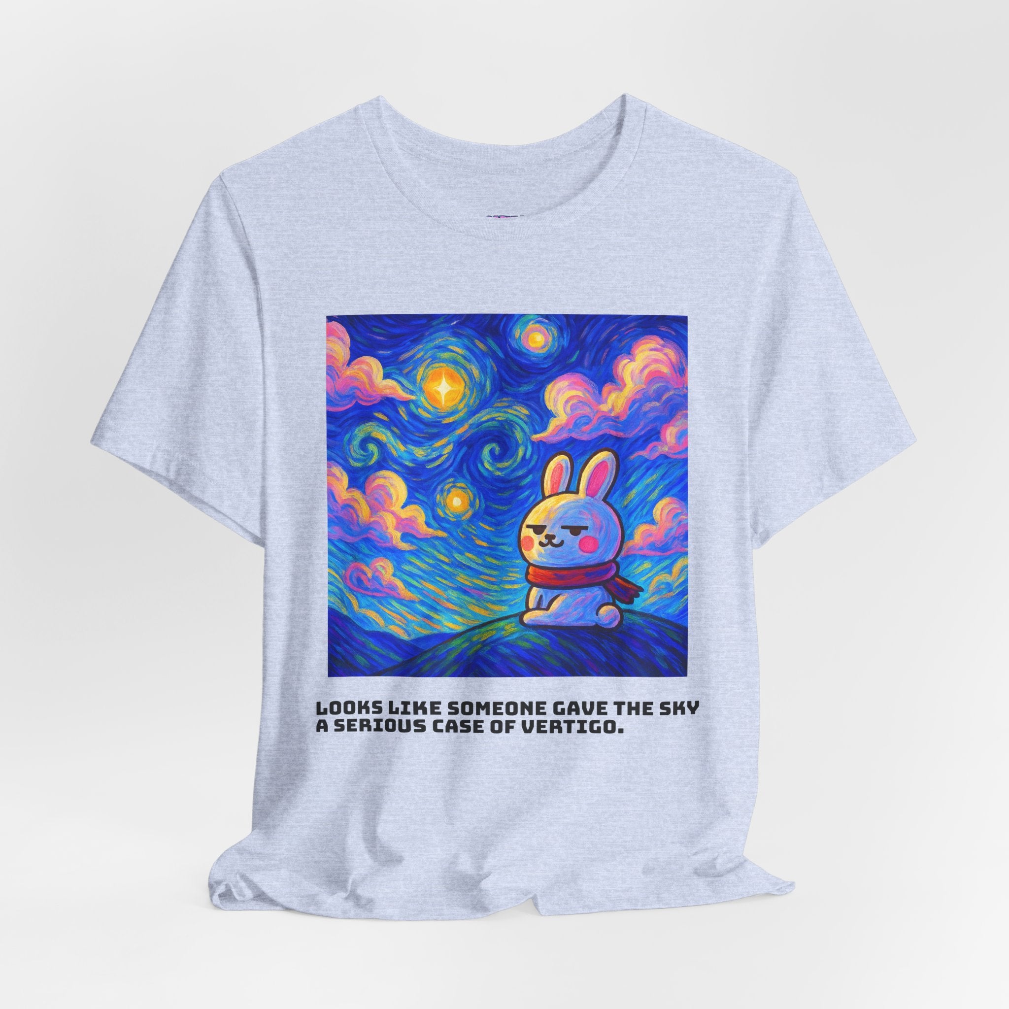 Capymo Family Starry Sky Night Vibrant Bunny Graphic Tee, Fun and Whimsical Short Sleeve Shirt, Perfect for Family Gatherings, Easter, or Everyday Wear