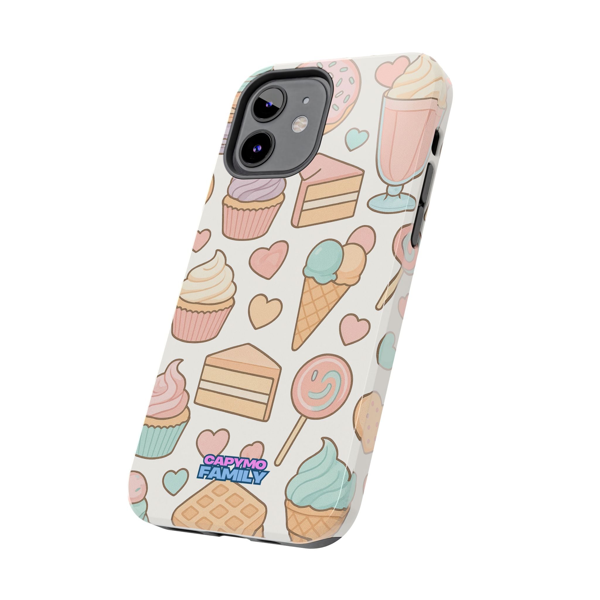 Capymo Family Kawaii Dessert Phone Case – “Sweet Tooth Collection” Ice Cream, Cake, and Candy Cute Pastel Design