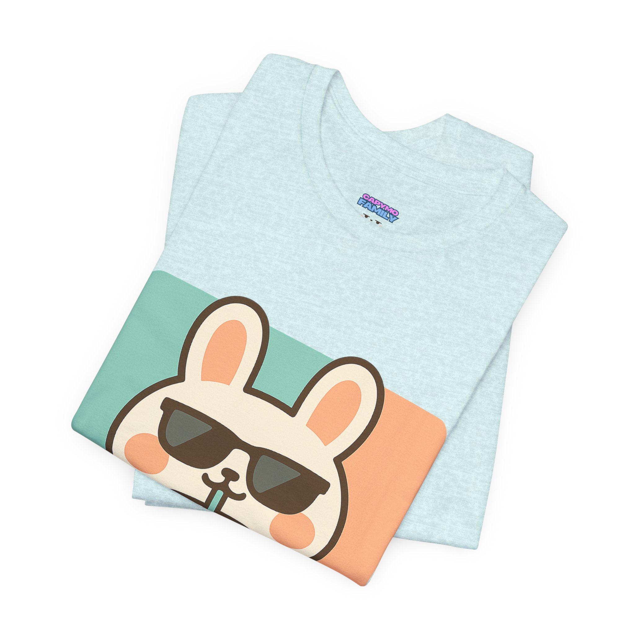 Capymo Family Charming Bunny Graphic Tee, Cute Animal Shirt, Casual Wear, Soft Unisex Tee, Perfect Gift for Animal Lovers, Everyday Fashion