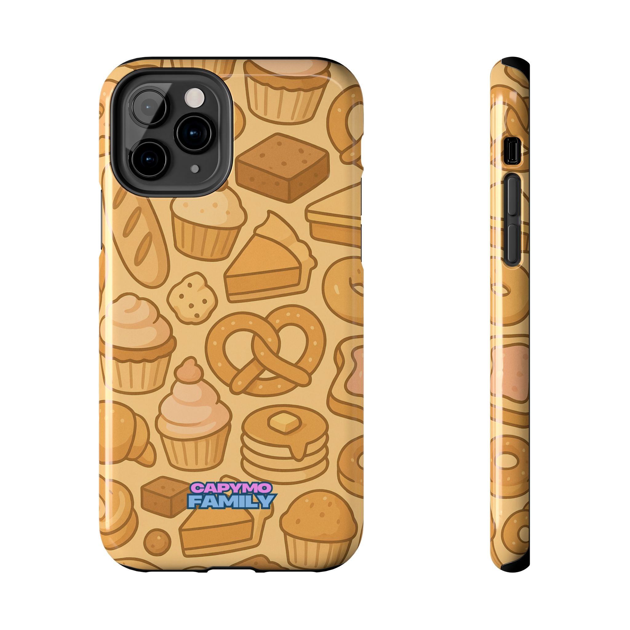 Capymo Family Kawaii Dessert Phone Case – Cute Aesthetic iPhone Cover with Pastry & Sweets Pattern