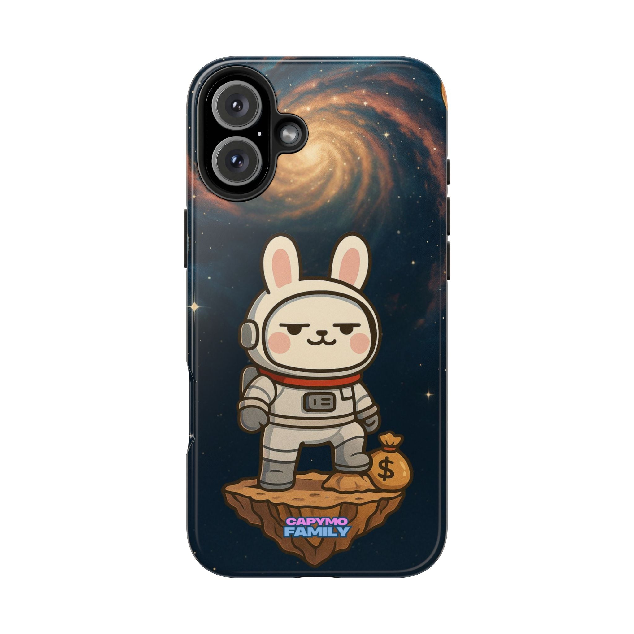 Capymo Family Cute Cartoon Bunny Tough Phone Case –Cute Astronaut  Bunny "Toto" Phone Case