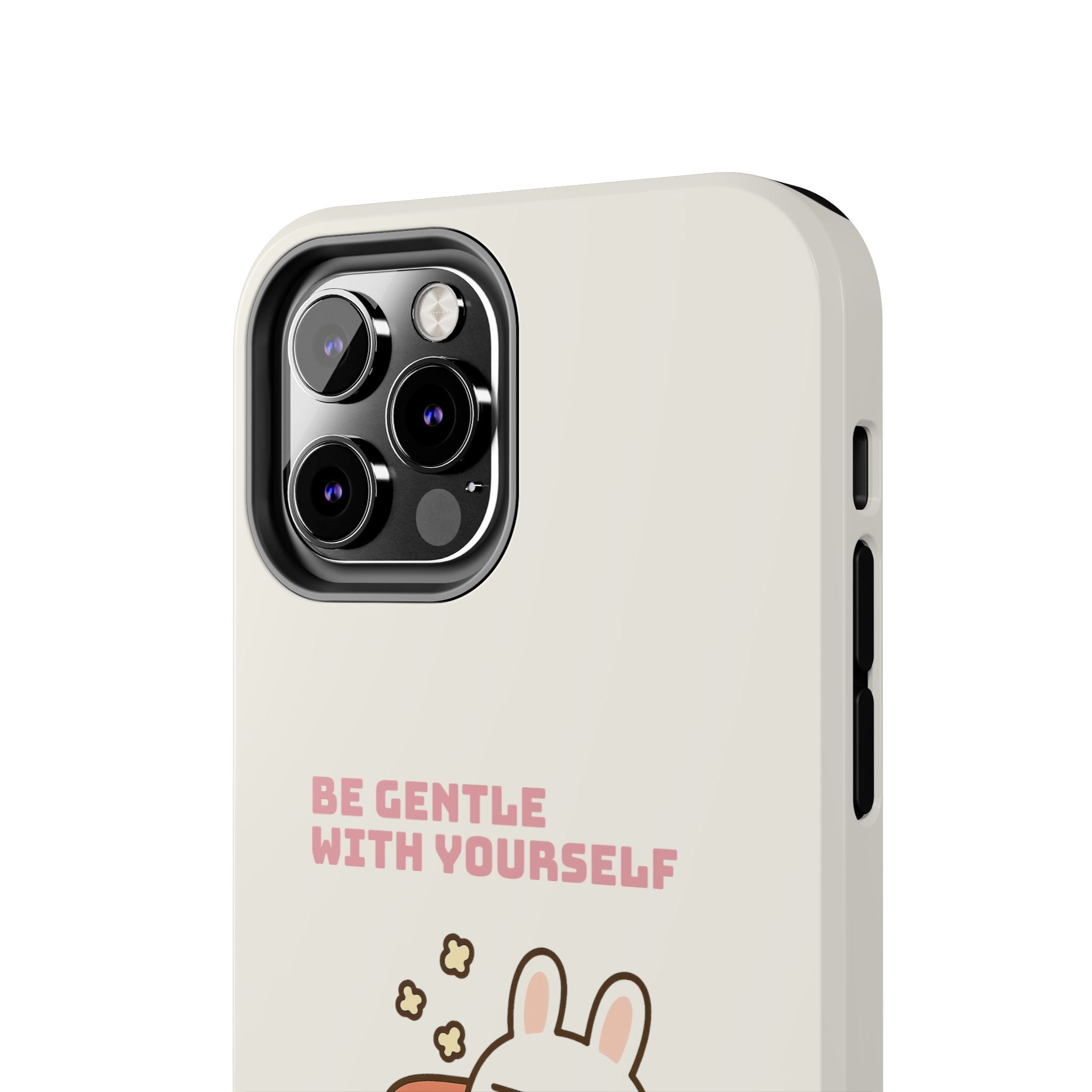 Capymo Family “Be Gentle With Yourself” Phone Case – Cozy Bunny Self-Care Quote Cover