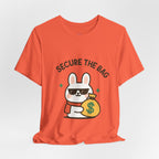 Capymo Family Kawaii Bunny Soft Cotton T-Shirt – "Secure the Bag" "Toto" The Bunny Cute Tee (Unisex)
