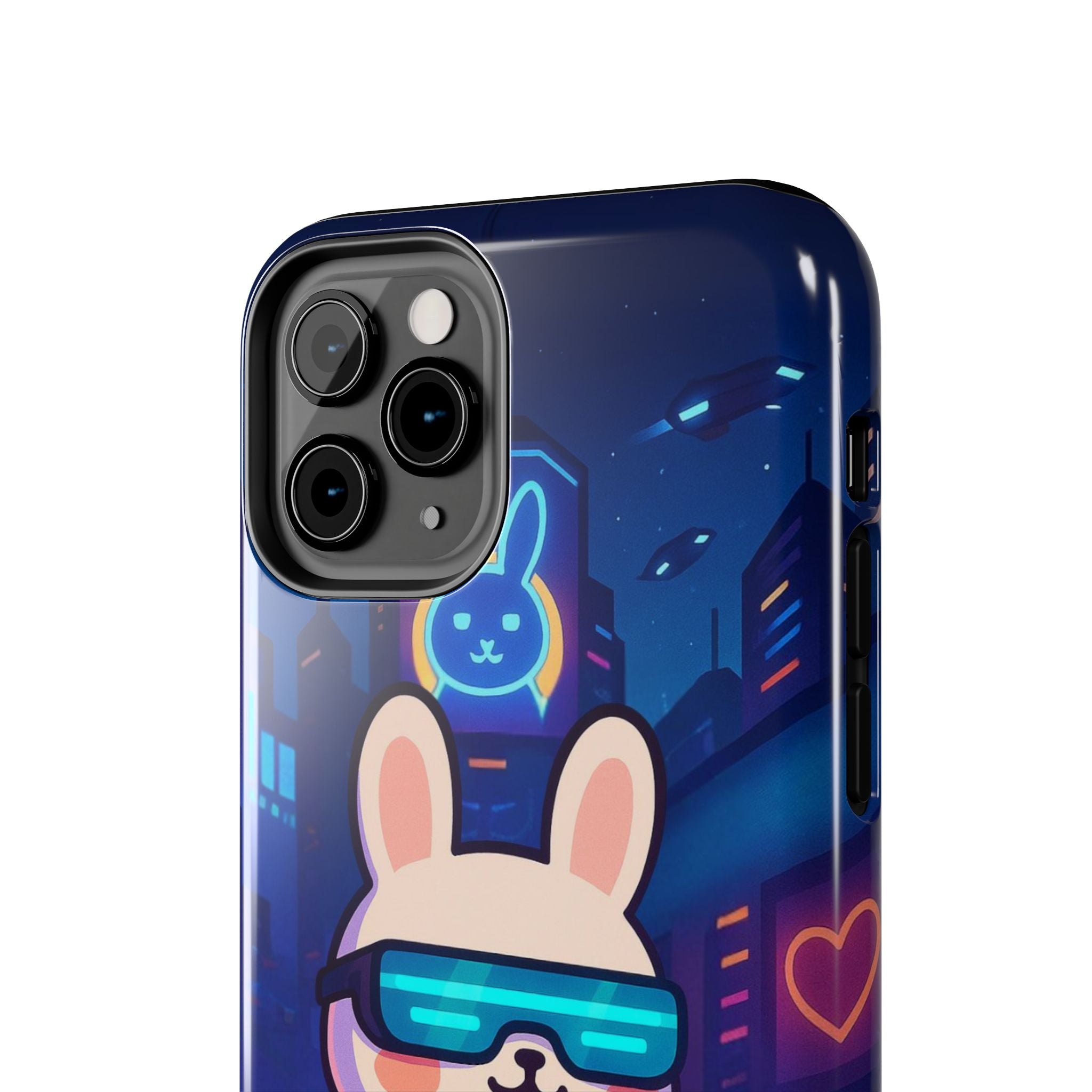 Capymo Family Cute Cartoon Bunny Tough Phone Case –Cyberpunk Bunny "Toto" Phone Case