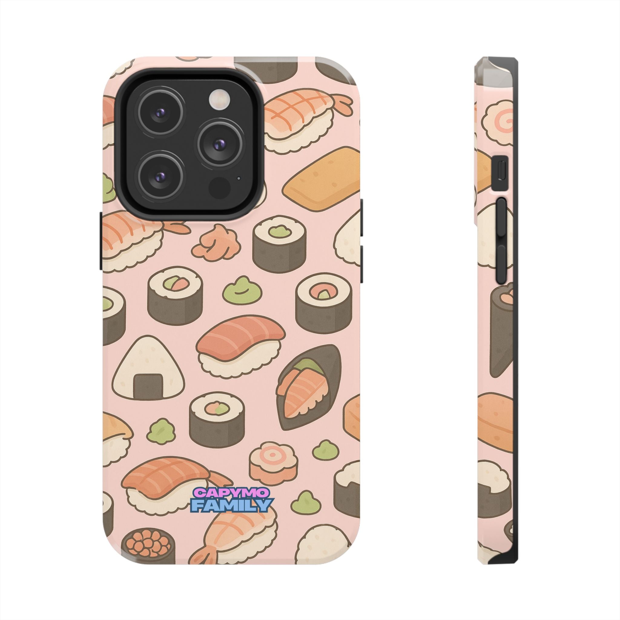 Capymo Family Kawaii Sushi Phone Case – Cute Sushi Pattern Phone Case