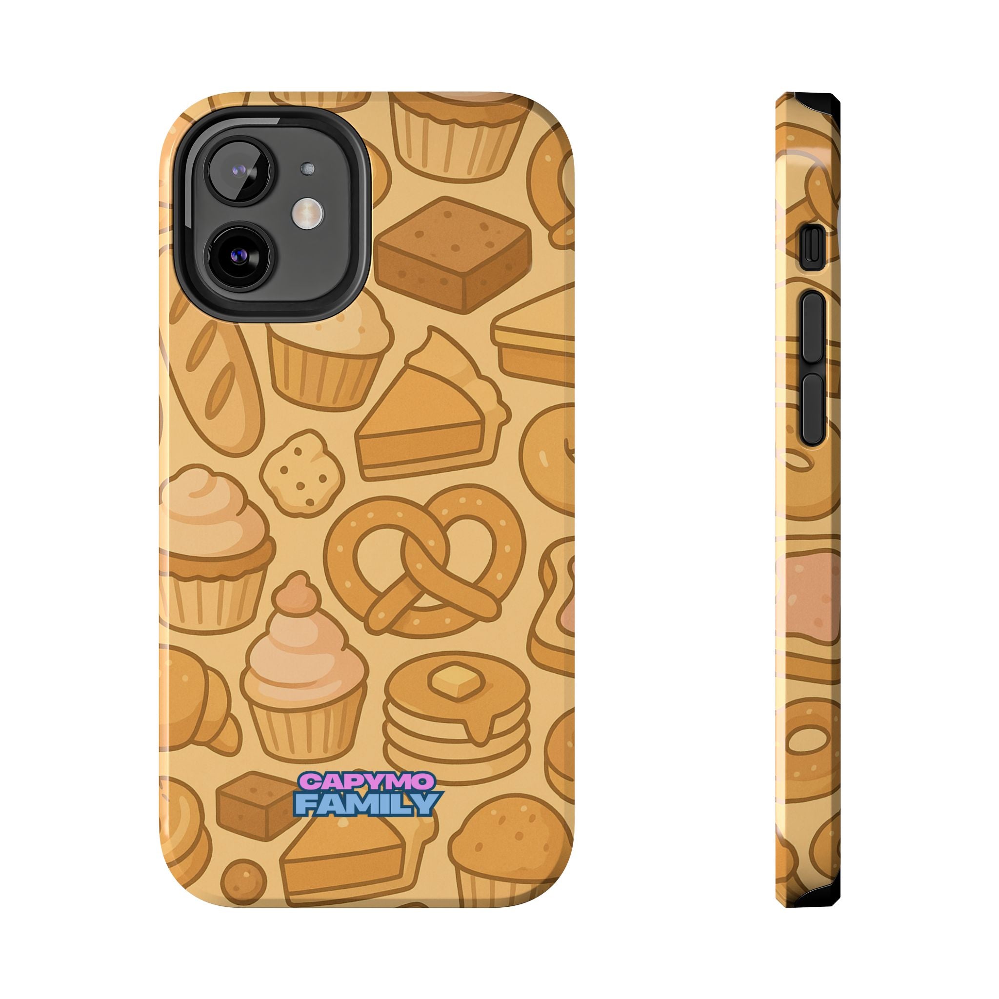 Capymo Family Kawaii Dessert Phone Case – Cute Aesthetic iPhone Cover with Pastry & Sweets Pattern