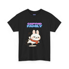 Capymo Family Themed Cute Animal Tee, Cute Cartoon T-Shirt, Bunny Graphic Tee, Funny Family Shirt, Adorable Unisex Cotton Tee