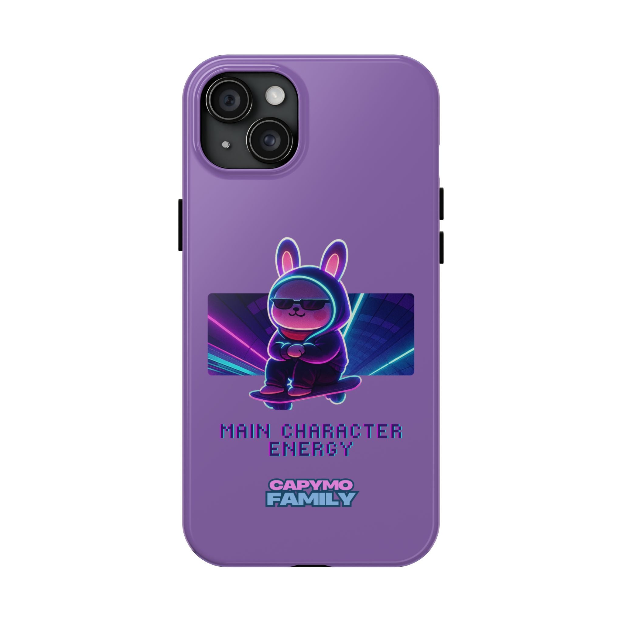 Capymo Family “Main Character Energy” Phone Case – Cyber Bunny Toto Aesthetic Cover