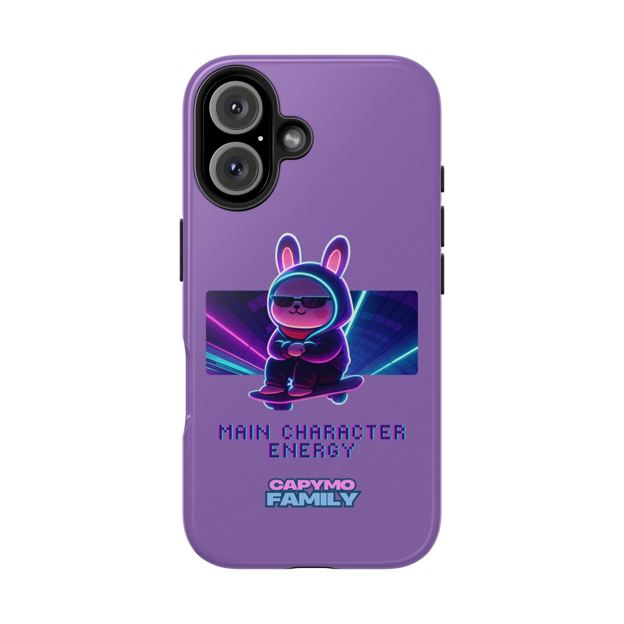 Capymo Family “Main Character Energy” Phone Case – Cyber Bunny Toto Aesthetic Cover