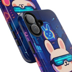 Capymo Family Cute Cartoon Bunny Tough Phone Case –Cyberpunk Bunny "Toto" Phone Case