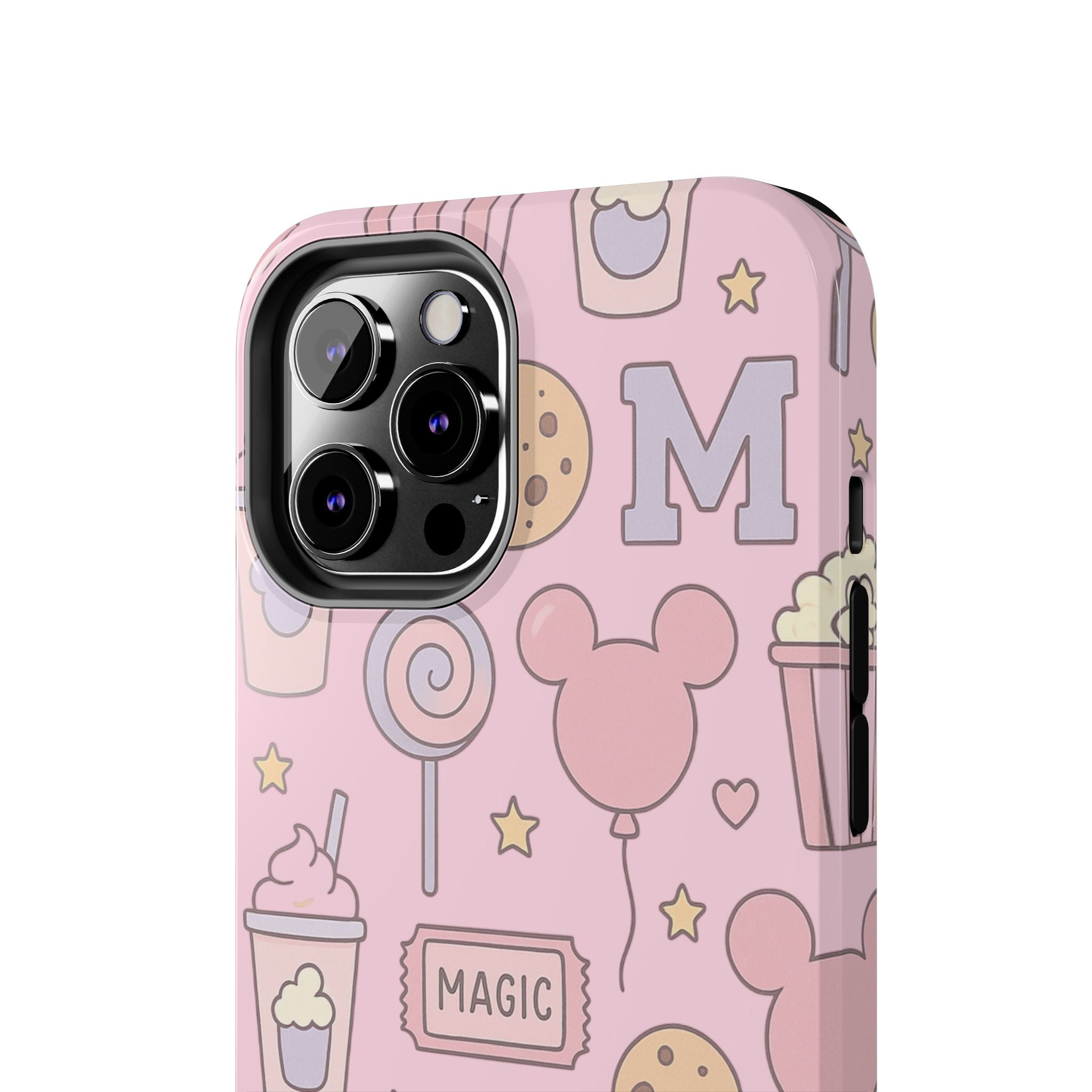 Capymo Family Kawaii Magic Snack Phone Case – Pastel Candy, Popcorn & Cookie Pattern Cover