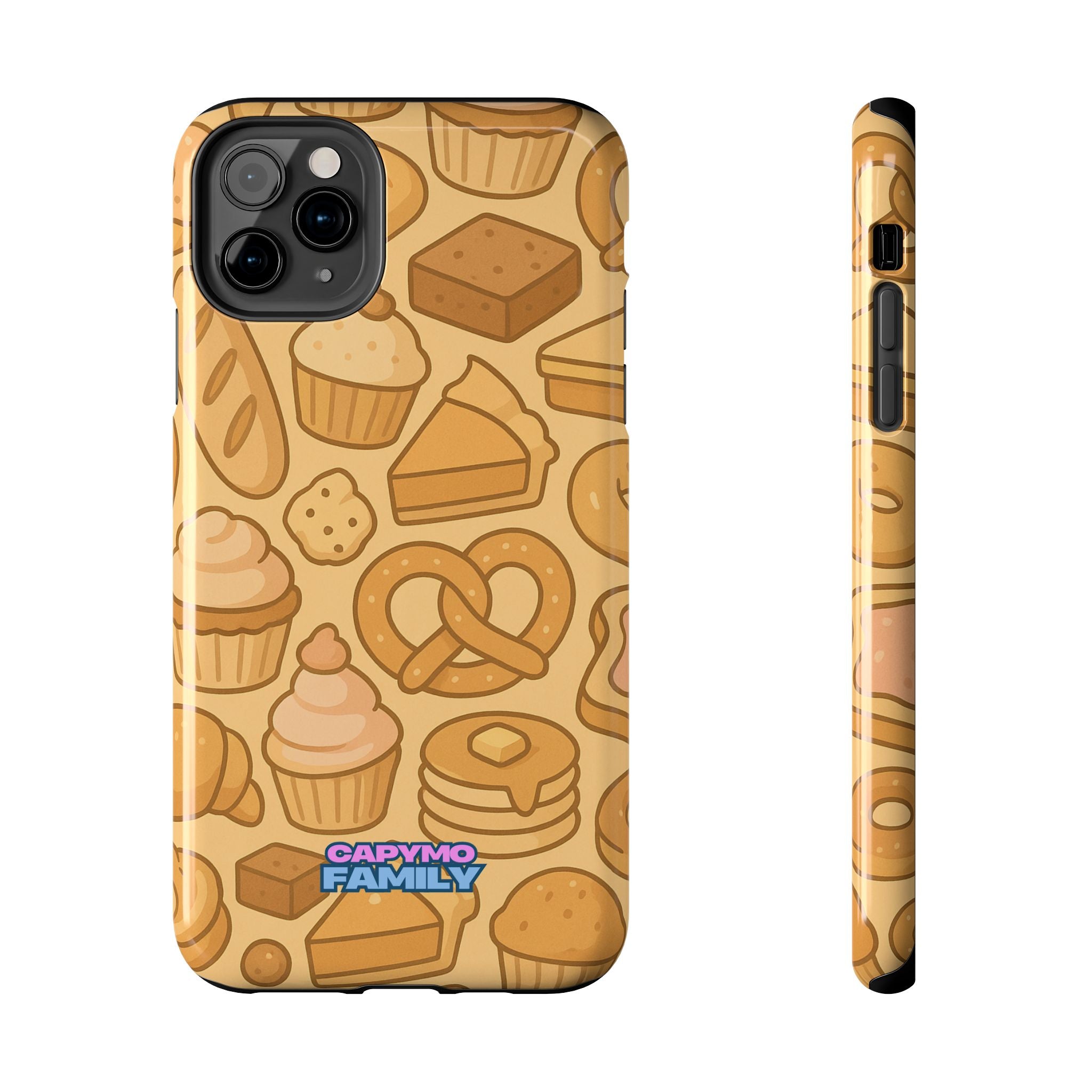 Capymo Family Kawaii Dessert Phone Case – Cute Aesthetic iPhone Cover with Pastry & Sweets Pattern